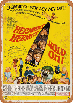 1966 Herman's Hermits Hold On - Metal Sign