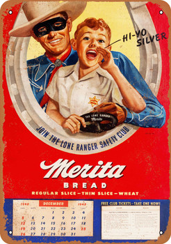 1948 Lone Ranger for Merita Bread - Metal Sign