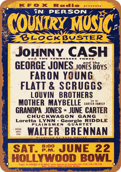1963 Johnny Cash - Metal Sign