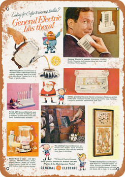 1967 General Electric Gift Guide - Metal Sign