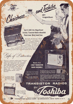 1960 Toshiba Transistor Radios - Metal Sign