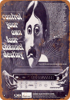 1973 Sansui Four Channel Sound - Metal Sign