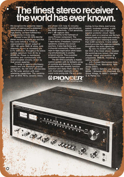 1974 Pioneer SX-1010 Stereo Receiver - Metal Sign