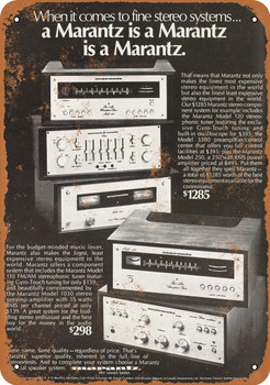 1972 Marantz Audio Components - Metal Sign