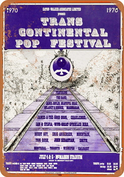 1970 Transcontinental Pop Festival - Metal Sign