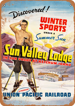 Ski Sun Valley Union Pacific - Metal Sign