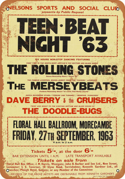 1963 Rolling Stones at Morecambe - Metal Sign