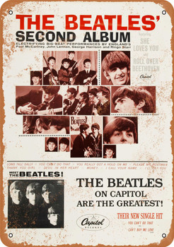1964 Beatles Second Album - Metal Sign