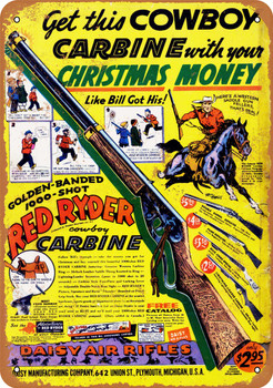 1941 Daisy Cowboy Carbine - Metal Sign