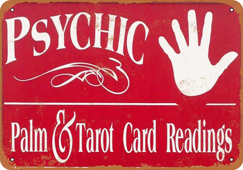 Psychic Palm and Tarot Card Readings - Metal Sign