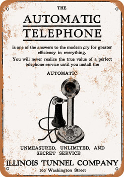1919 The Automatic Telephone - Metal Sign
