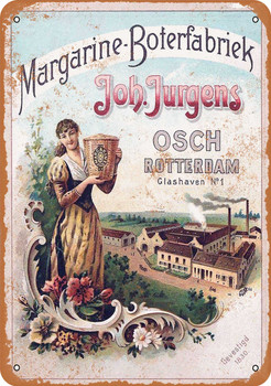 1930 Jurgens Dutch Margarine - Metal Sign