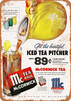 1955 McCormick Iced Tea - Metal Sign