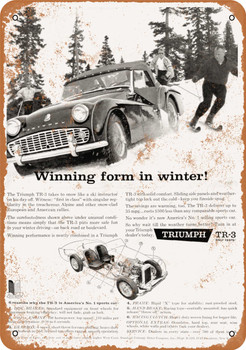 1959 Triumph TR-3 Automobile - Metal Sign