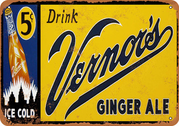 Verno's Ginger Ale - Metal Sign
