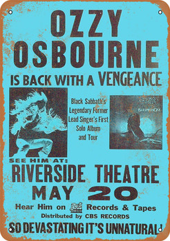 1981 Ozzy Osbourne in Milwaukee - Metal Sign