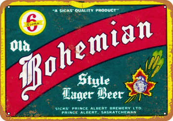 Bohemian Beer - Metal Sign