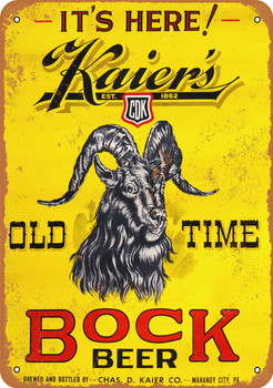 Kaier's Bock Beer - Metal Sign