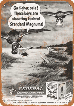 1955 Federal Cartridges - Metal Sign