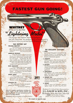 1956 Whitney .22 Pistol - Metal Sign