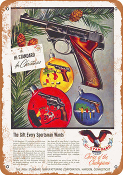 1957 Hi-Standard Pistols - Metal Sign