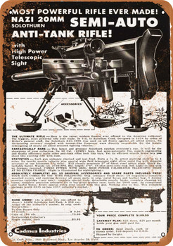 1958 20mm Anti-Tank Rifle - Metal Sign