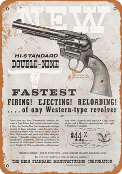 1959 Hi-Standard Double-Nine Pistols - Metal Sign