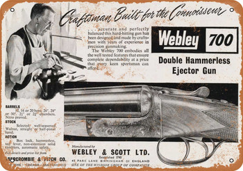 1959 Webley Shotguns - Metal Sign