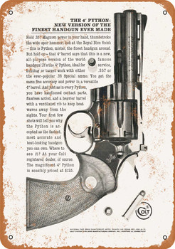 1960 Colt Python .357 Magnums - Metal Sign