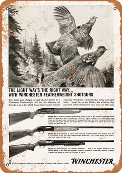 1960 Winchester Shotguns - Metal Sign
