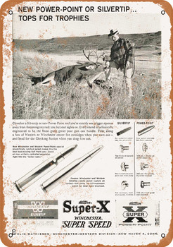 1960 Winchester Super-X Bullets - Metal Sign
