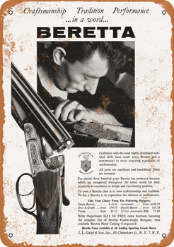 1961 Beretta Shotguns - Metal Sign 2