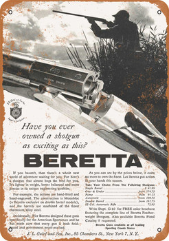 1961 Beretta Shotguns - Metal Sign