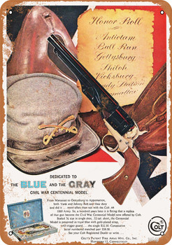 1961 Colt Civil War Centennial Model - Metal Sign