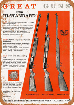 1961 Hi-Standard Long Guns - Metal Sign