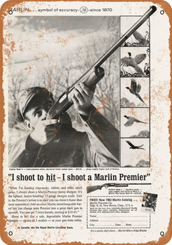 1962 Marlin Premier Rifles - Metal Sign