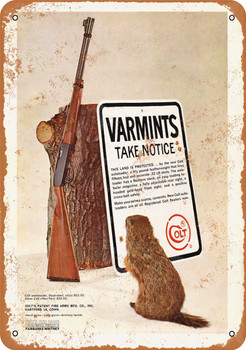 1963 Colt Varmint Rifles - Metal Sign