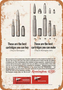 1963 Remington Cartridges - Metal Sign