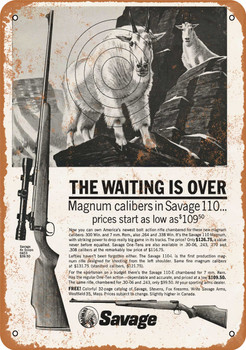 1963 Savage 110 Rifles - Metal Sign