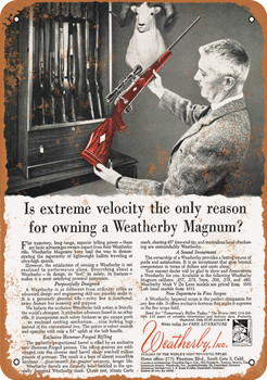 1961 Weatherby Magnum Rifles - Metal Sign