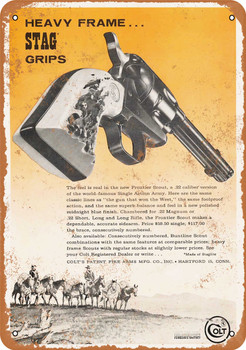 1962 Colt Frontier Scout Revolver - Metal Sign
