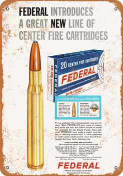 1963 Federal 30-06 Cartridges - Metal Sign