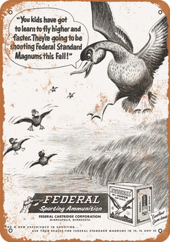 1955 Federal Sporting Ammunition - Metal Sign