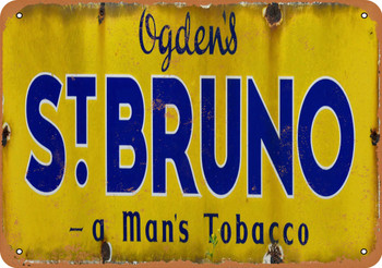 Ogden's St. Bruno - A Man's Tobacco - Metal Sign