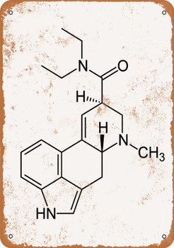 LSD Molecule II - Metal Sign
