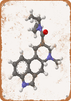 LSD Molecule - Metal Sign