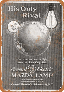 1910 General Electric Mazda Lamp - Metal Sign