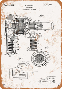 1931 Handheld Hair Drier Patent - Metal Sign