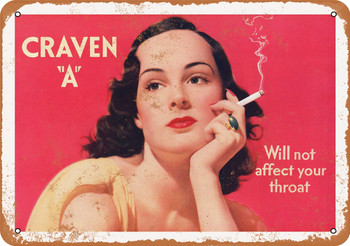 1939 Craven A Cigarettes - Metal Sign