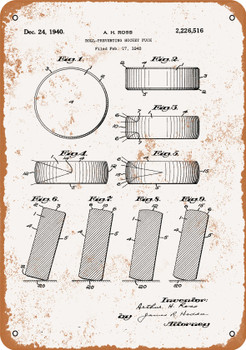 1940 Hockey Puck Patent - Metal Sign